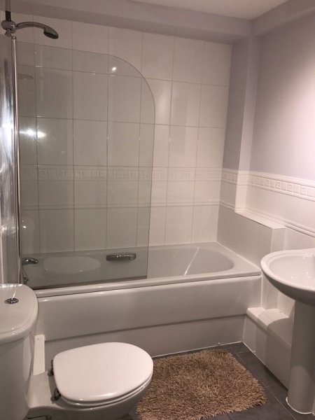 modern bathroom in standard apartments